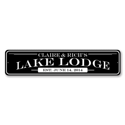 Personalized Lake Lodge Established Date Sign