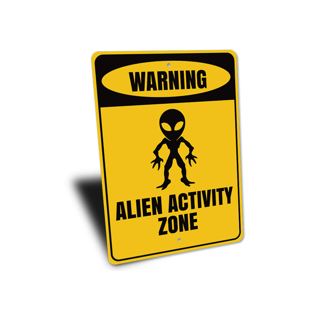 Warning Alien Activity Zone Sign