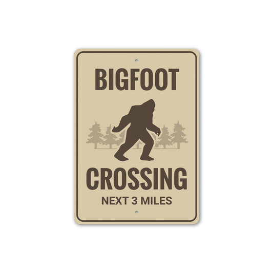 Bigfoot Crossing Sign