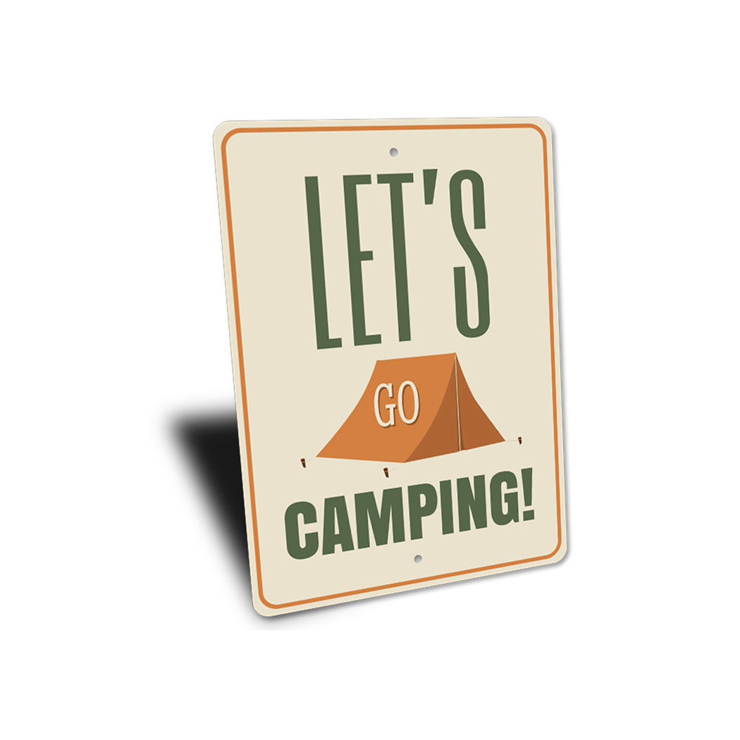 Let's Go Camping Sign