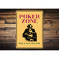 Poker Zone Sign