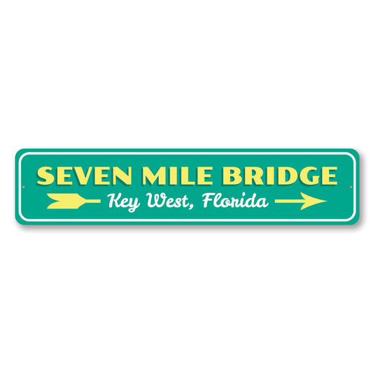7 Mile Bridge Metal Sign
