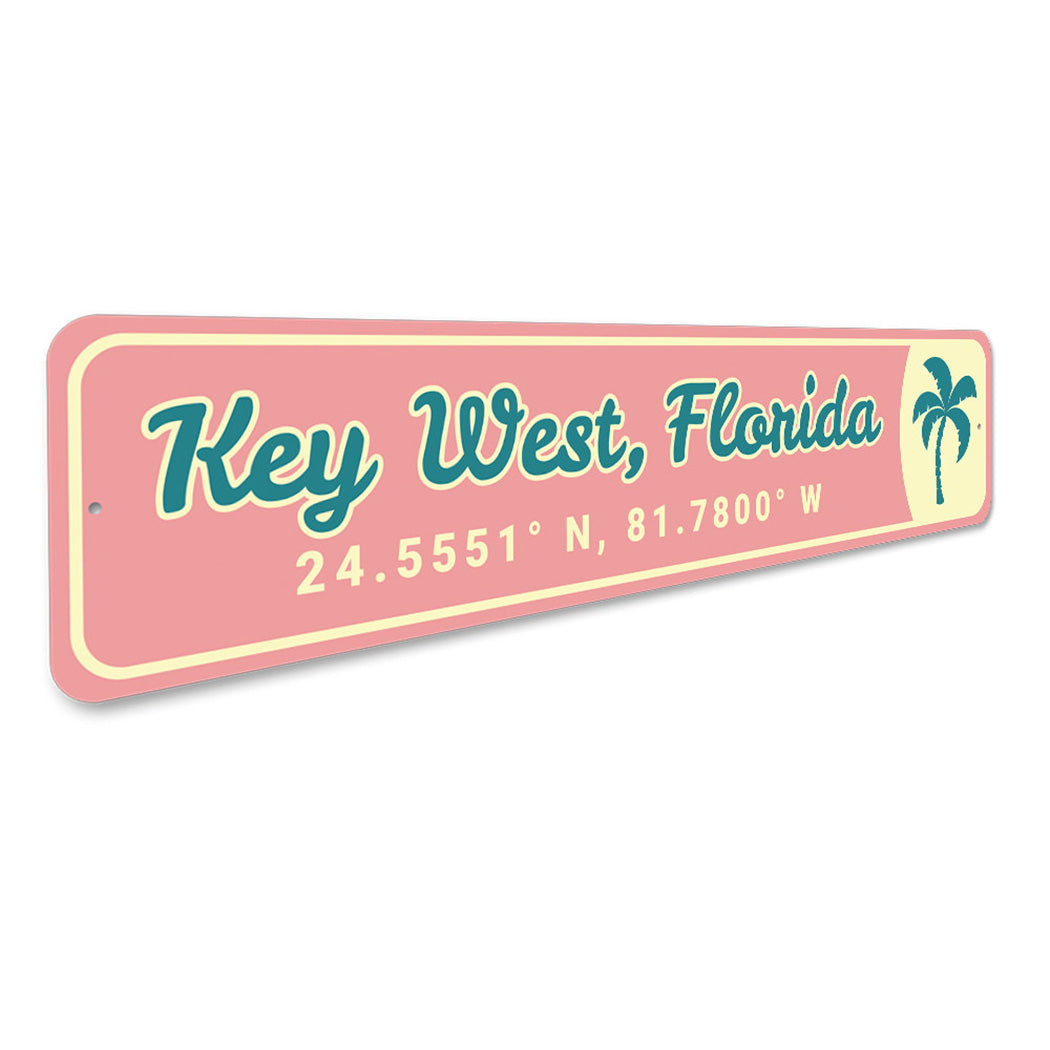 Key West Latitude Longitude sign
