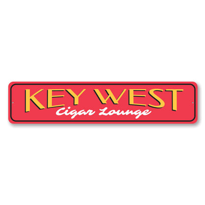 Key West Cigar Lounge Metal Sign