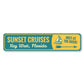 Sunset Cruises Key West Metal Sign