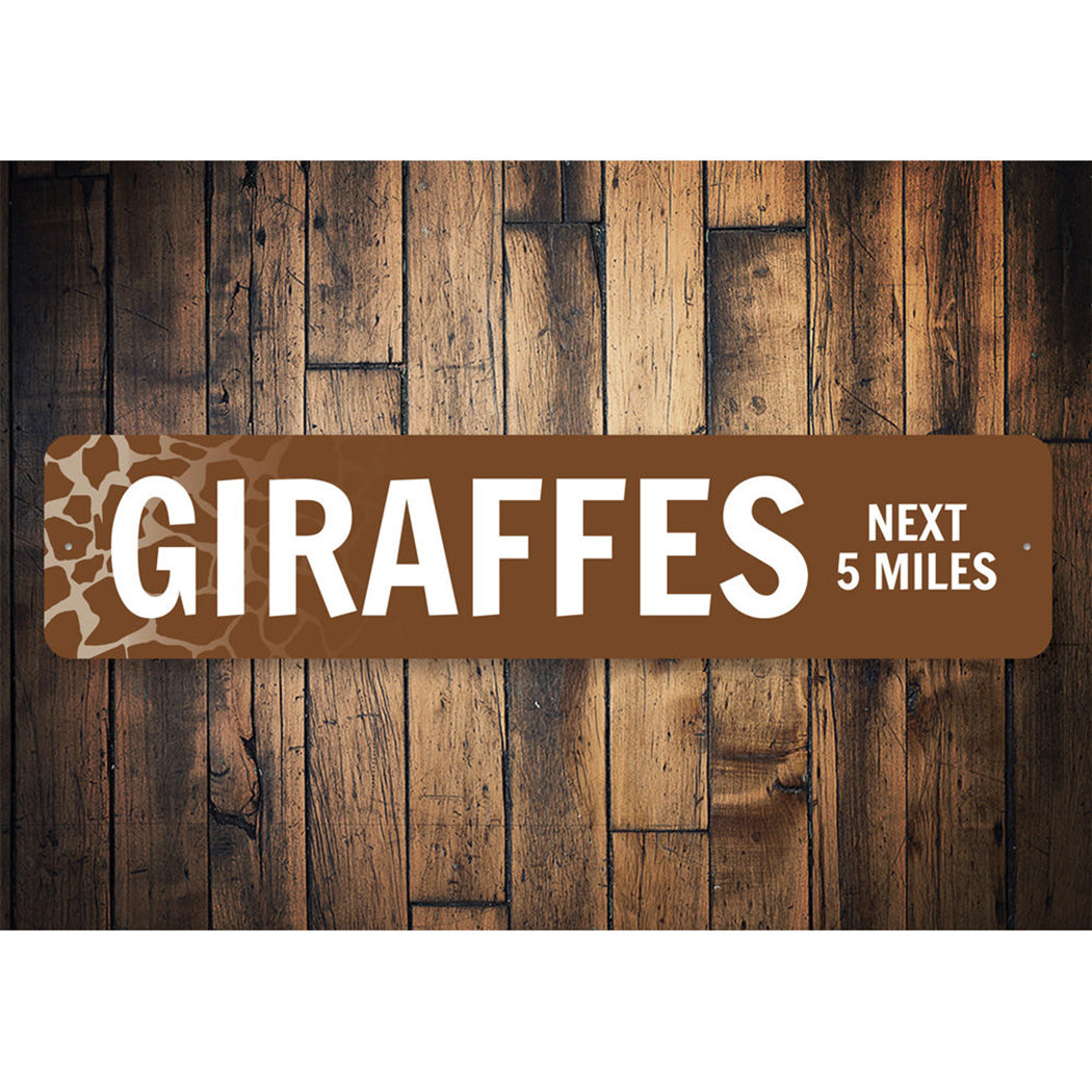 Giraffes Street Sign