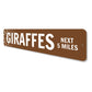 Giraffes Street Sign