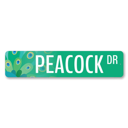 Peacock Street Metal Sign