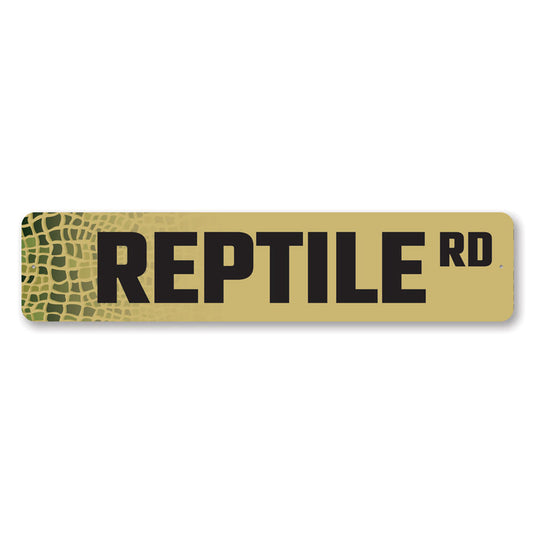 Reptile Street Metal Sign