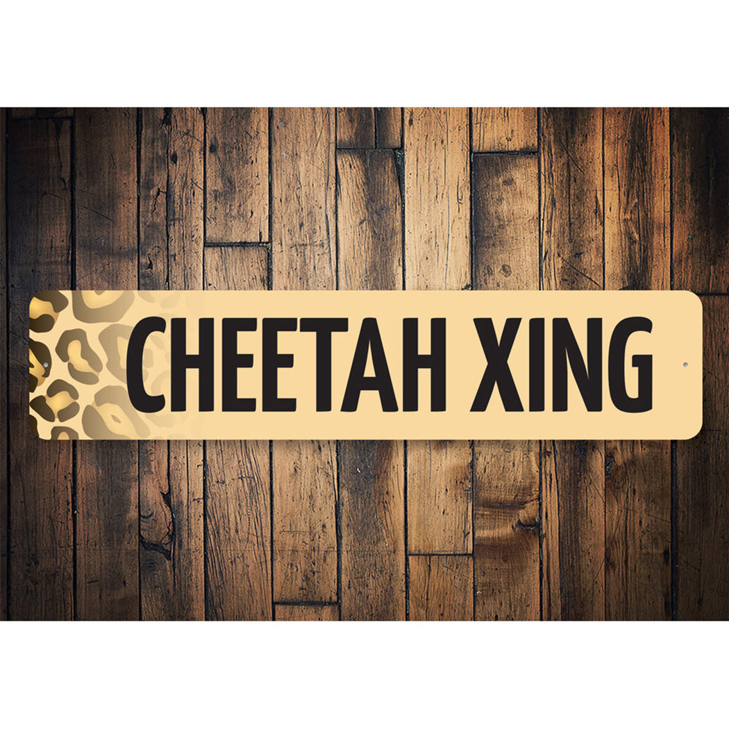 Cheetah Crossing Sign