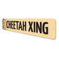 Cheetah Crossing Sign