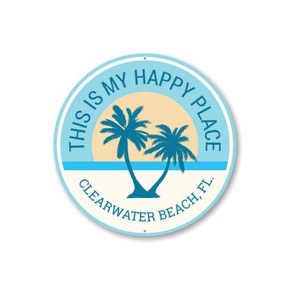 My Happy Place Beach Sign Aluminum Sign