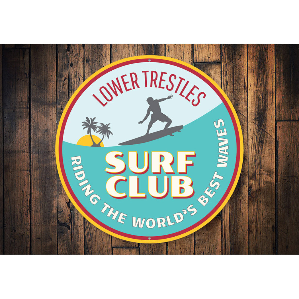 Surfing Lower Trestles Sign Aluminum Sign