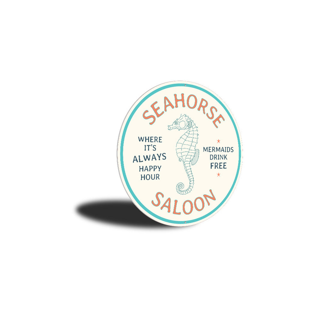 Seahorse Saloon Sign Aluminum Sign