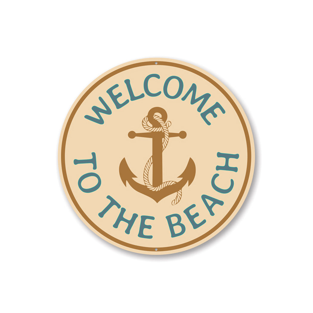 Beach Anchor Sign Aluminum Sign