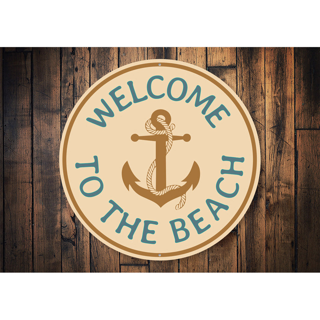 Beach Anchor Sign Aluminum Sign