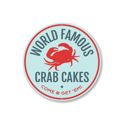 Famous Crab Cakes Sign Aluminum Sign