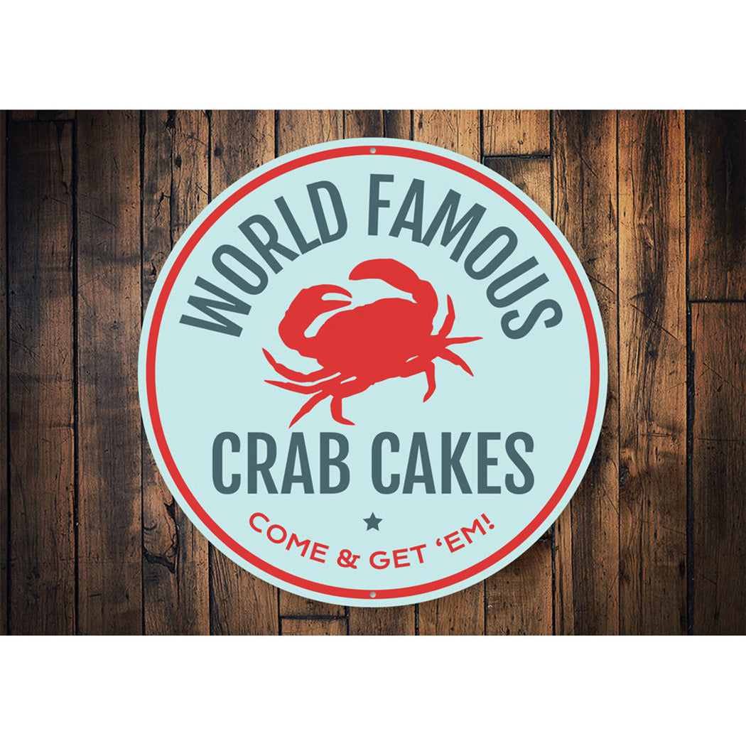 Famous Crab Cakes Sign Aluminum Sign