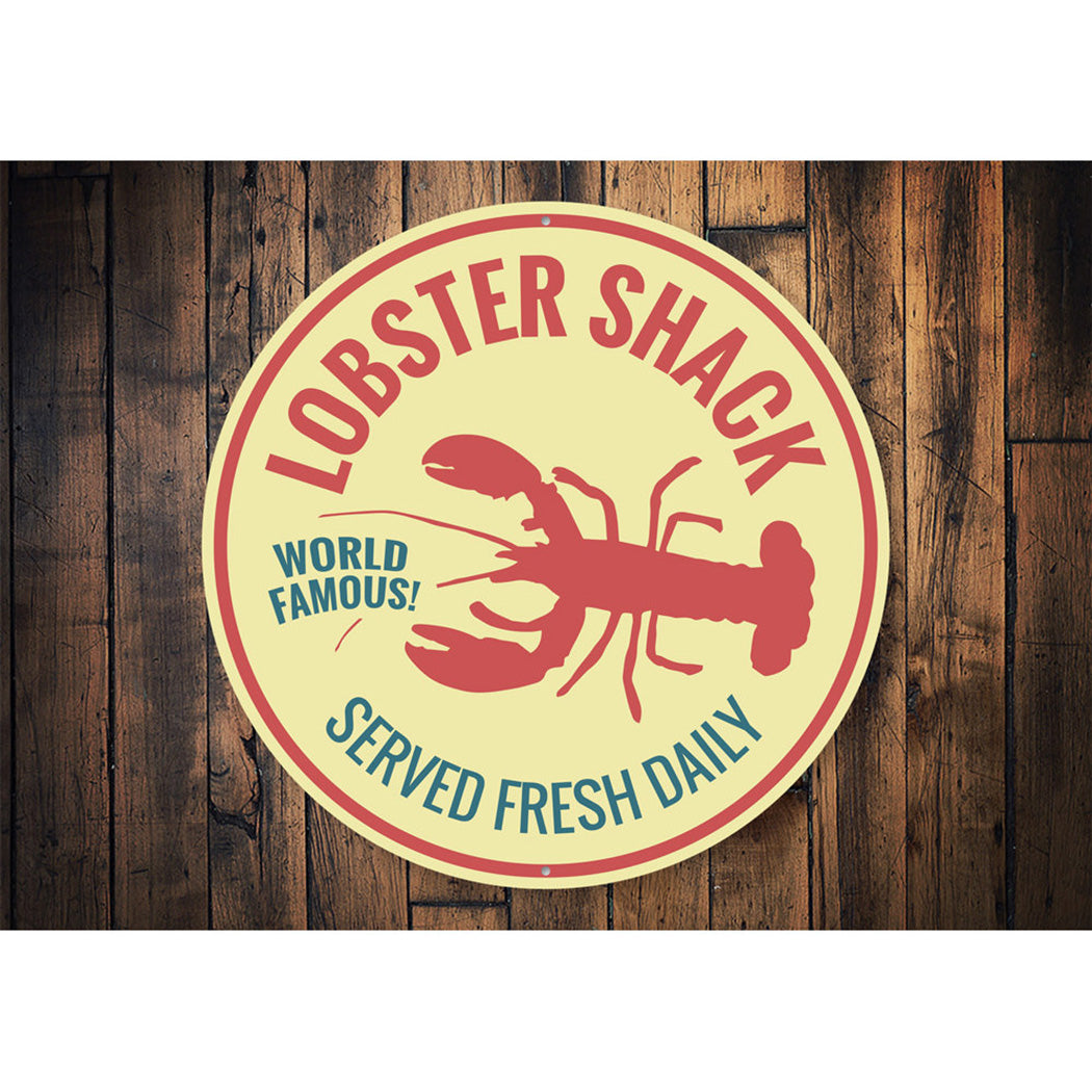 World Famous Lobster Shack Sign Aluminum Sign