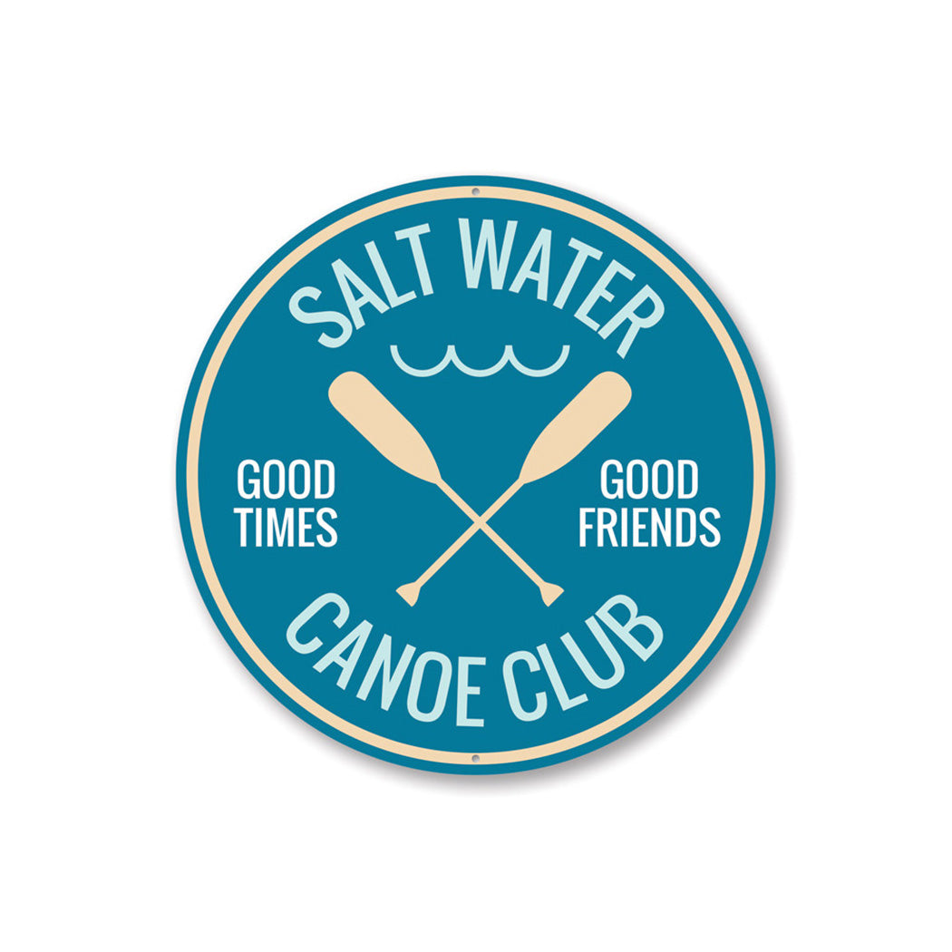 Saltwater Canoe Club Sign Aluminum Sign