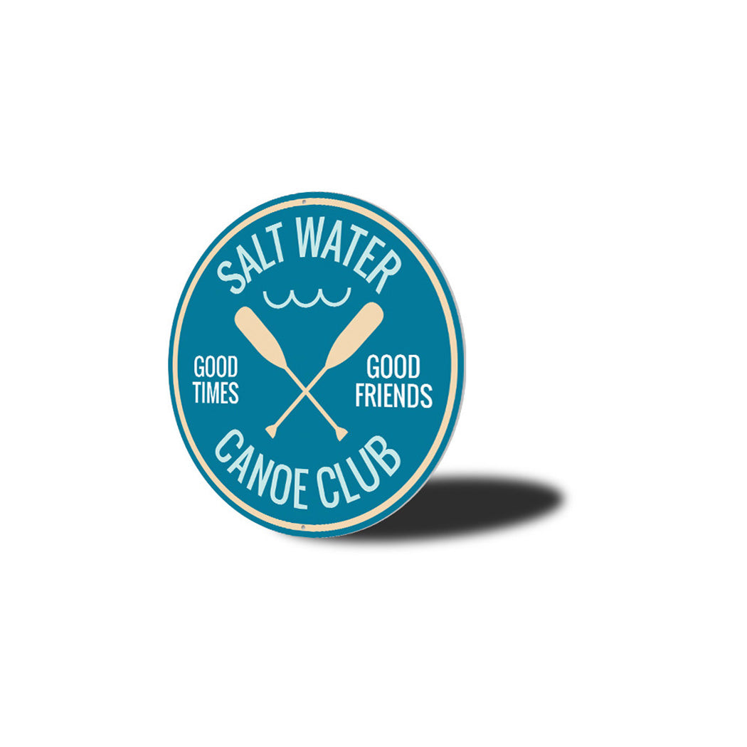 Saltwater Canoe Club Metal Sign