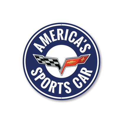 America's Sport's Car Sign Aluminum Sign