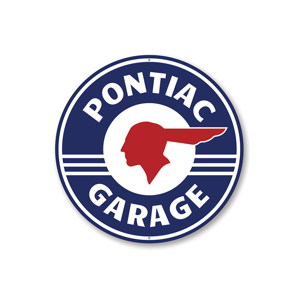 Pontiac Garage Car Sign Aluminum Sign