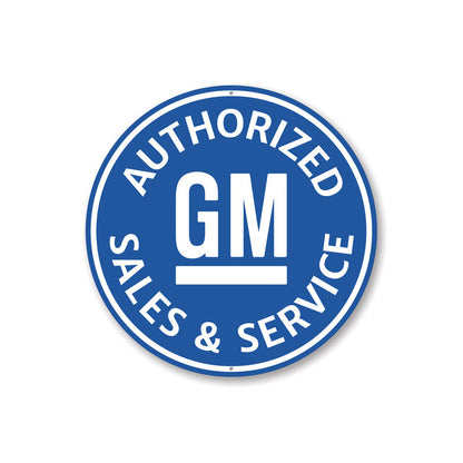 Authorized GM Sales and Service Car Sign Aluminum Sign