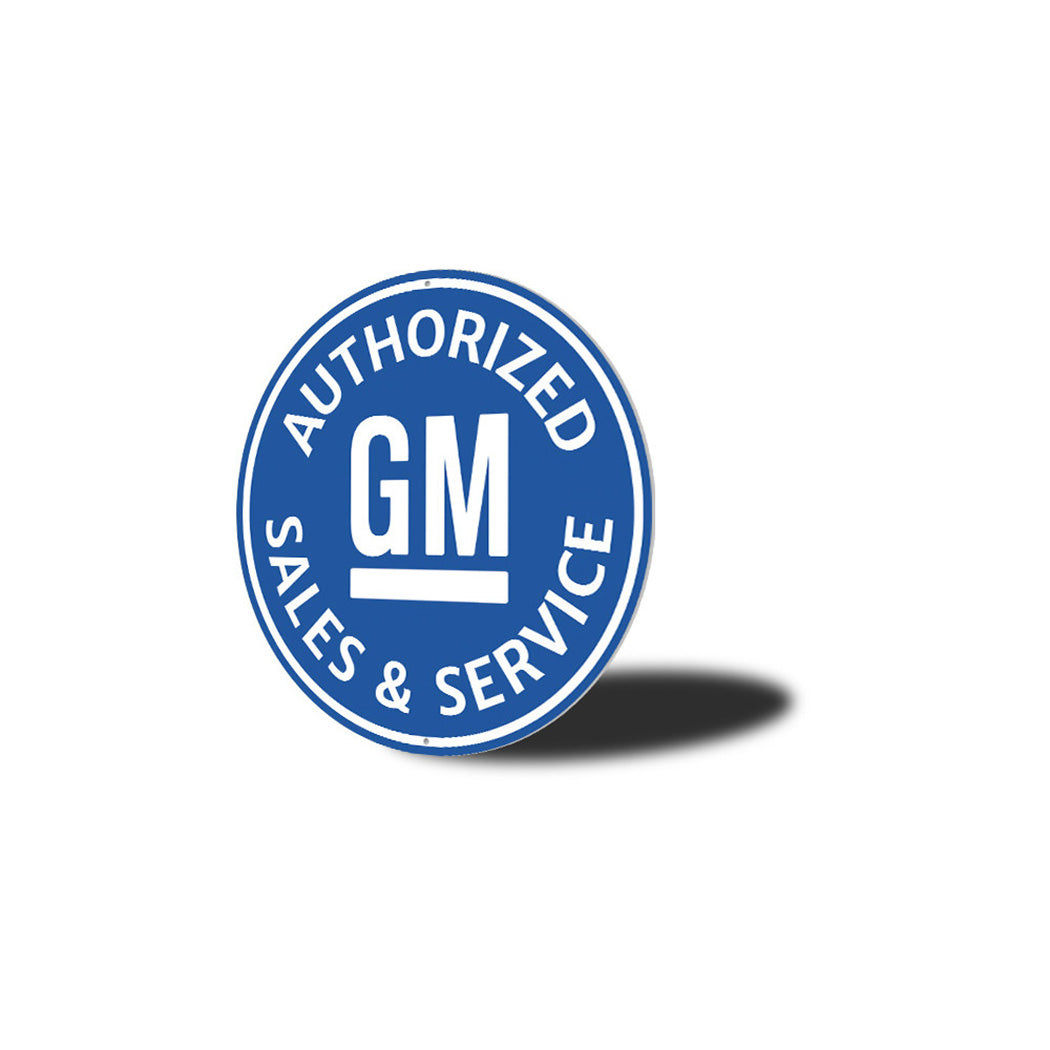 Authorized GM Sales and Service Car Metal Sign
