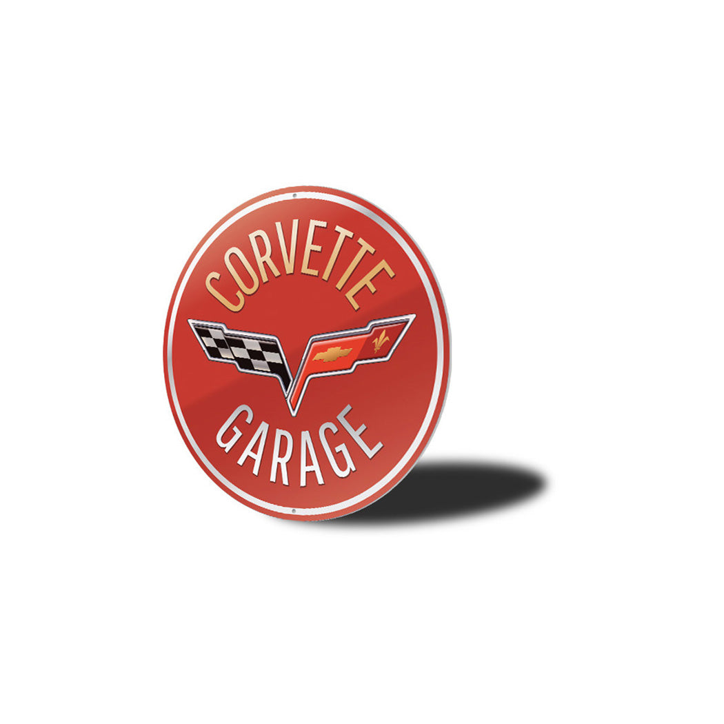 Corvette Garage Car Metal Sign