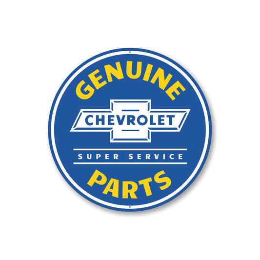 Chevy Genuine Parts Car Sign Aluminum Sign