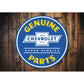 Chevy Genuine Parts Car Sign Aluminum Sign