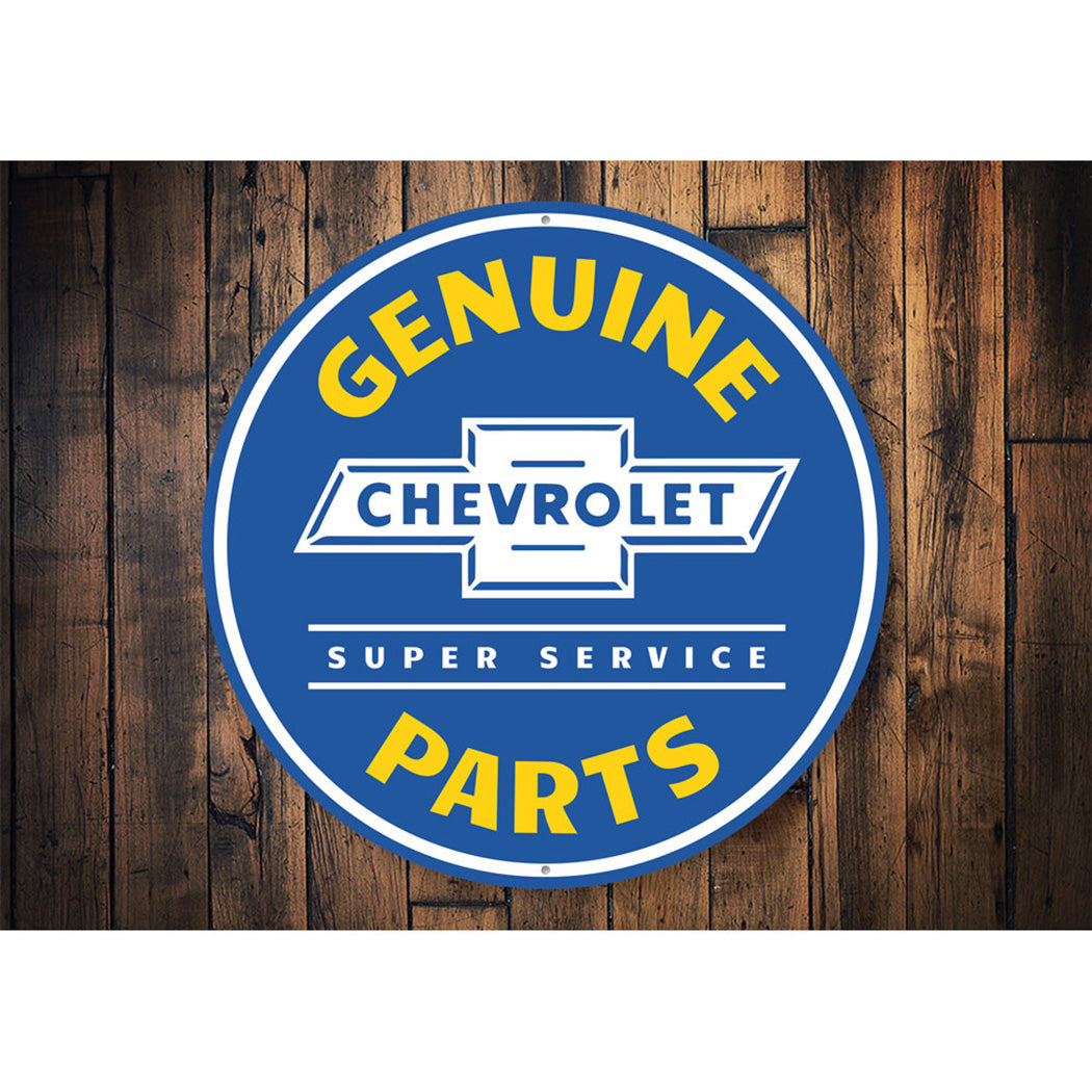 Chevy Genuine Parts Car Sign Aluminum Sign