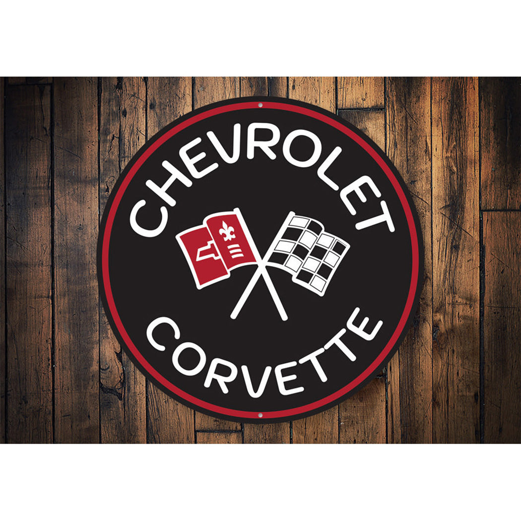 Chevy Corvette Car Sign Aluminum Sign