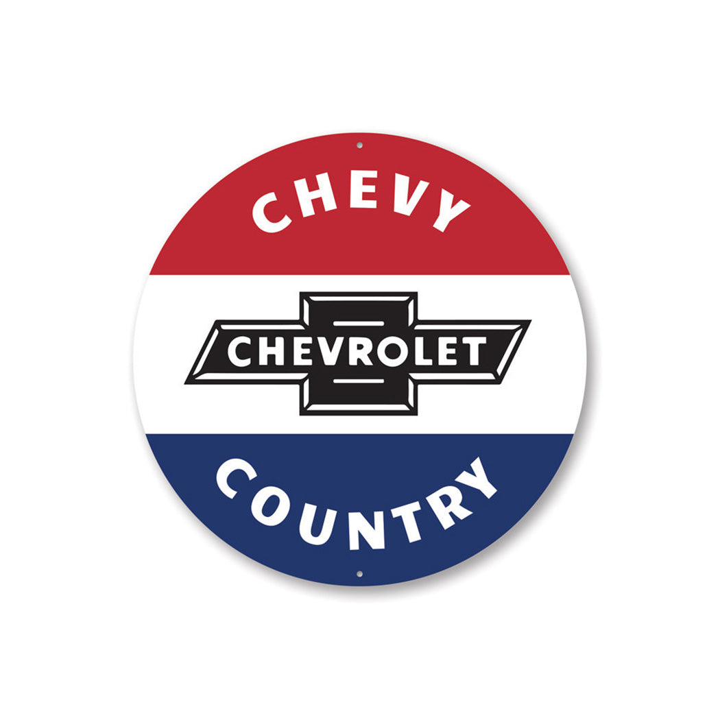 Chevy Country Car Sign Aluminum Sign