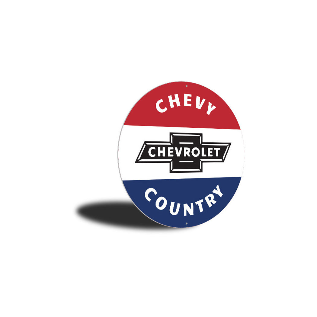 Chevy Country Car Sign Aluminum Sign