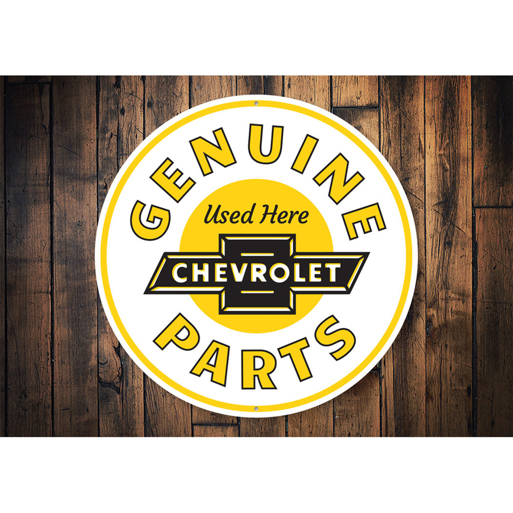 Chevy Genuine Parts Car Sign Aluminum Sign