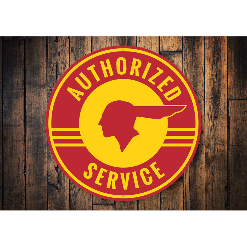 Authorized Service Pontiac Car Sign Aluminum Sign