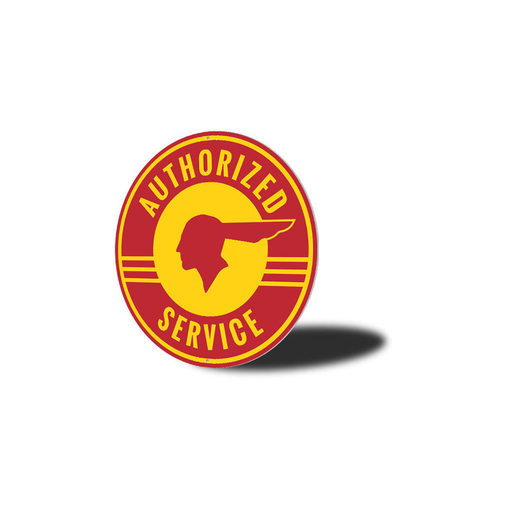 Authorized Service Pontiac Car Metal Sign