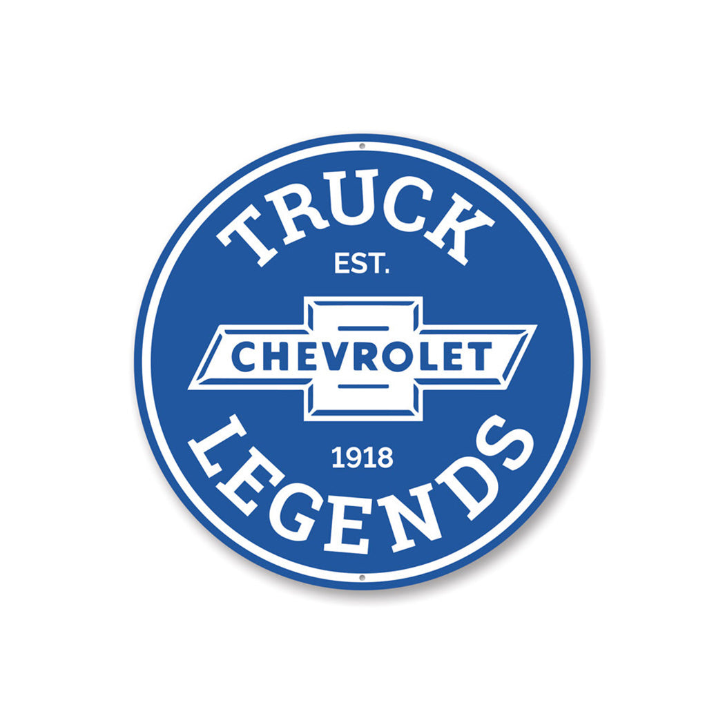 Chevy Truck Legends Car Sign Aluminum Sign