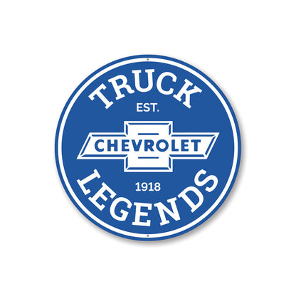 Chevy Truck Legends Car Sign Aluminum Sign