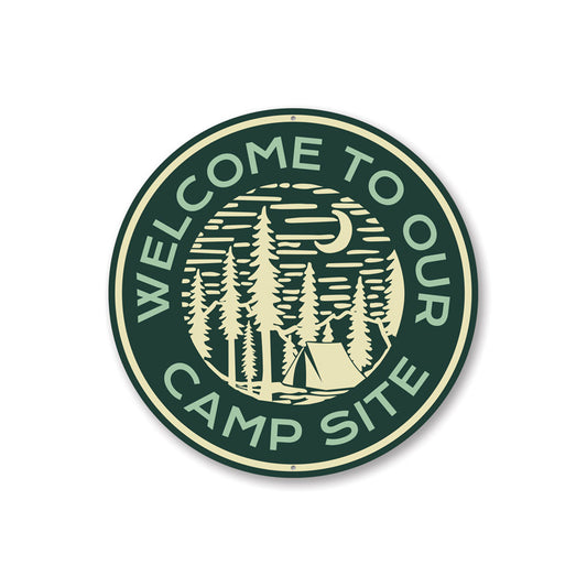 Camp Site Welcome Sign Aluminum Sign