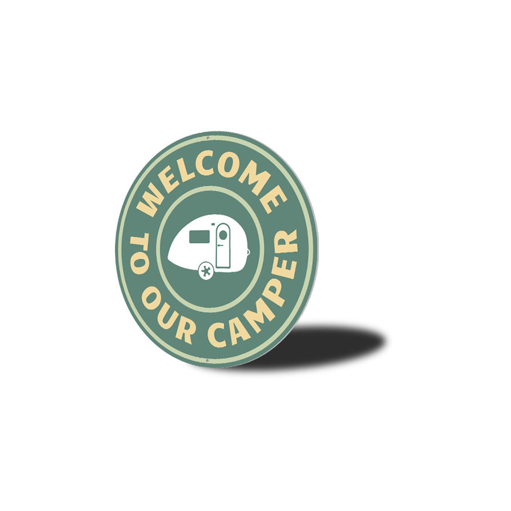 Camper Welcome Metal Sign