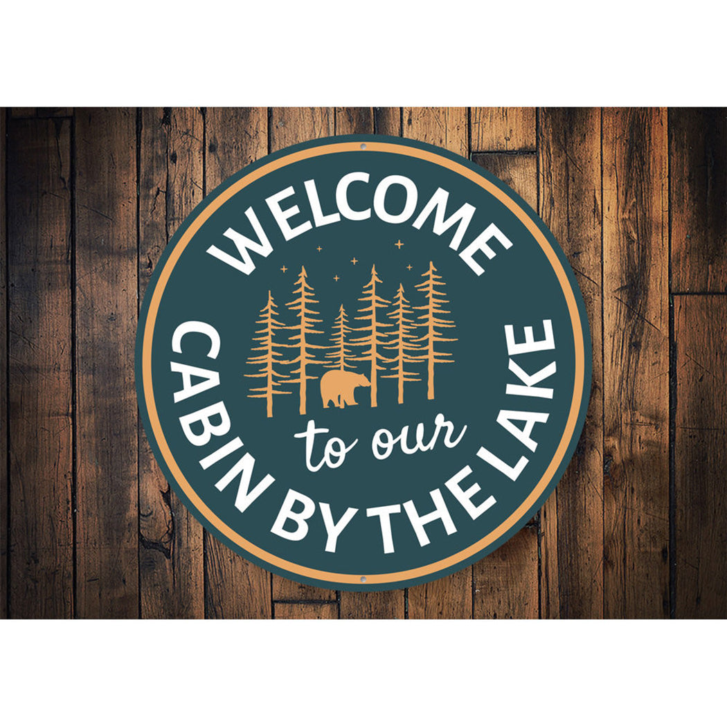 Lake Cabin Welcome Sign Aluminum Sign