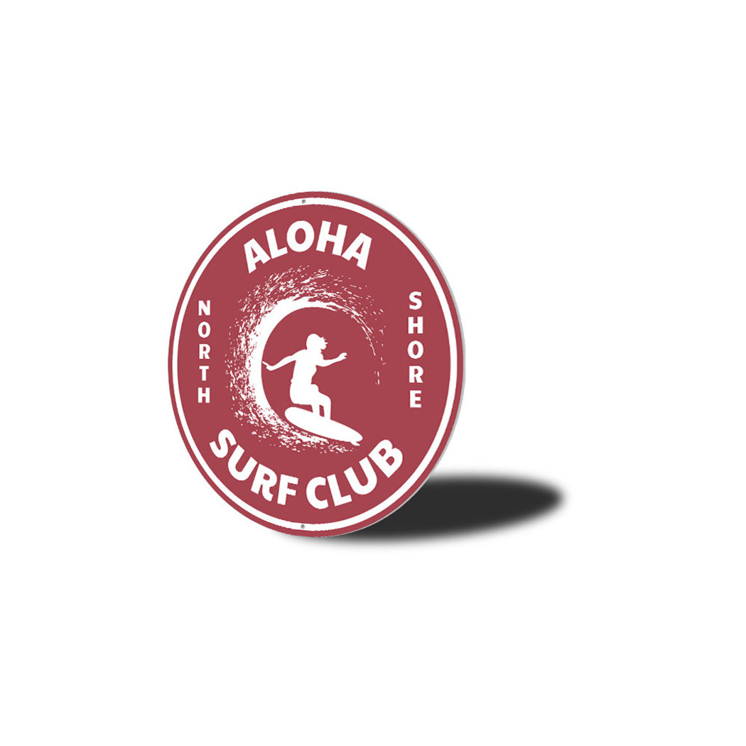 Aloha Surf Club Metal Sign
