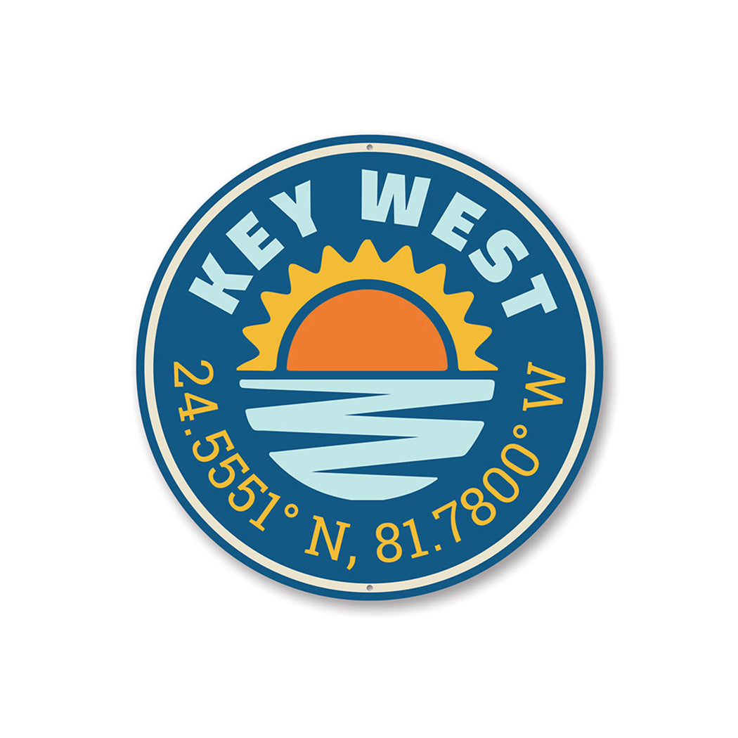 Key West Sunset Sign Aluminum Sign