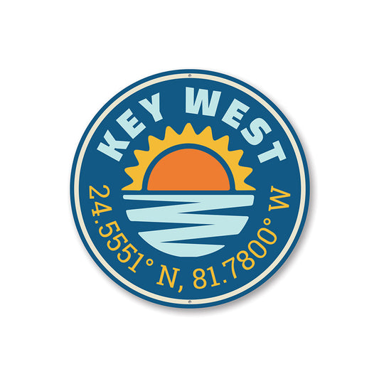Key West Sunset Sign Aluminum Sign