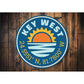 Key West Sunset Sign Aluminum Sign
