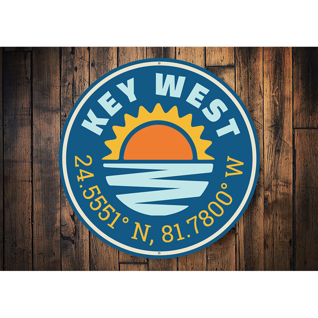 Key West Sunset Sign Aluminum Sign