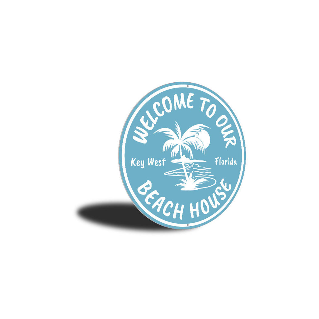 Beach House Key West Sign Aluminum Sign